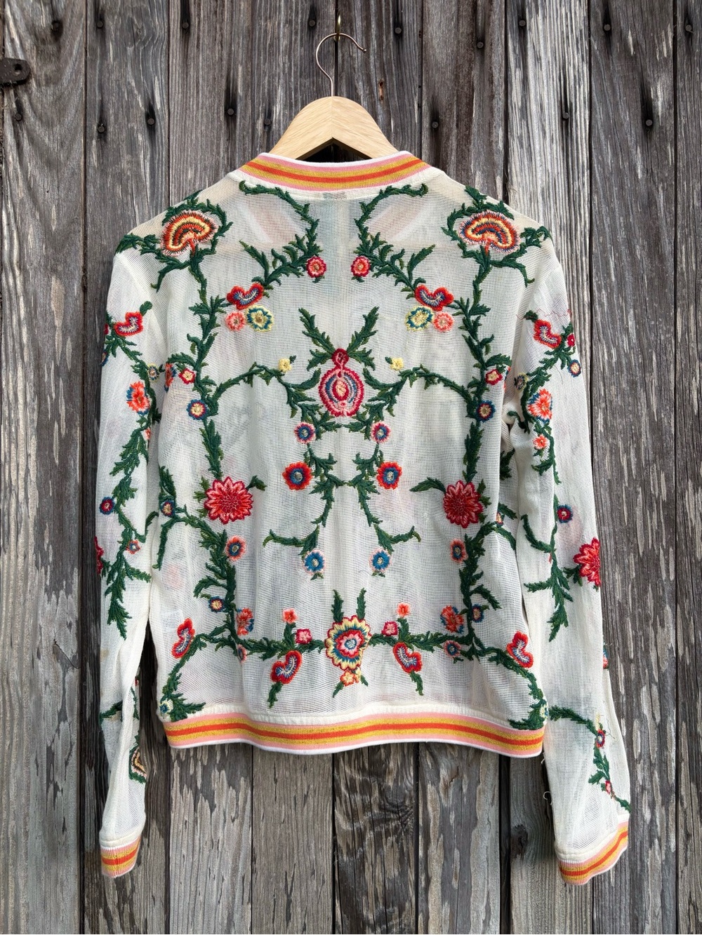 Aratta Silent Journey bohemian mesh jacket embroidered size small - Picture 2 of 10